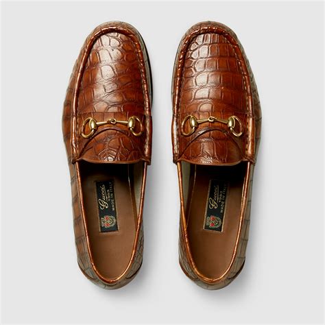 gucci gator print loafer